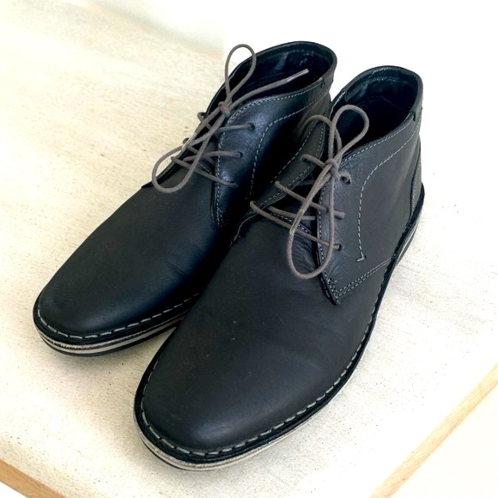 Vintage STEVE MADDEN Leather Harken Chukka Boot Mens Size 7.5 Black